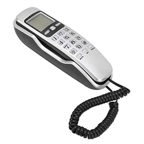 Festnetz-Wandtelefone, KX‑T888CID Schnurgebundenes Festnetztelefon mit LCD-Display für Hotel (Silber) von Lazmin112