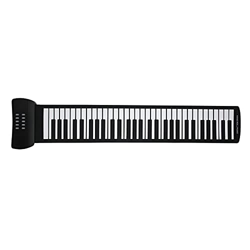 Hand Roll Piano, 61 Tasten Faltbares Silikon Wiederaufladbares Roll Up Piano E-Piano Tastatur für Anfänger von Lazmin112