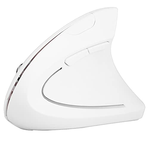 Kabellose Ergonomische Vertikale Gaming-Maus, 2,4 GHz Optische 1600 DPI Wiederaufladbare Bluetooth-Ergonomische Maus ohne Verzögerung für PC-Laptop(Weiß) von Lazmin112