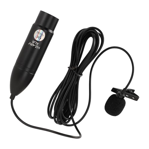 Lazmin112 Lavalier-Mikrofon, 48 V Phantomspeisung, 3-poliges XLR-Mono-Ansteckmikrofon mit Kugelcharakteristik, Clip-On-Mikrofon für Videoaufnahmen, Podcasting, YouTube von Lazmin112