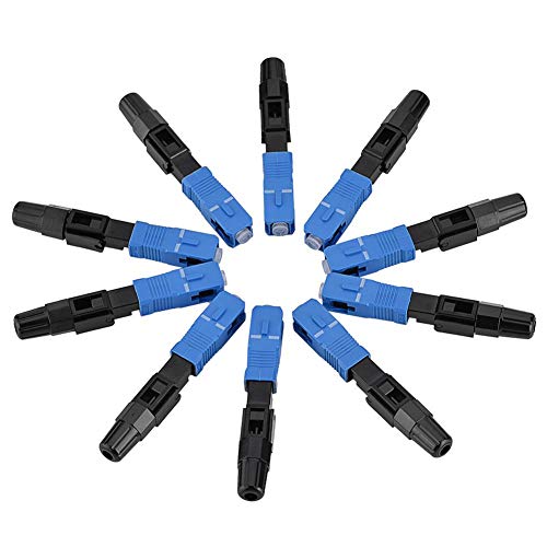 Lazmin 10Pcs SC/UPC Glasfaserstecker, Singlemode Fast Adapter Glasfaser Quick Connector Kit für FTTH ODF von Lazmin112