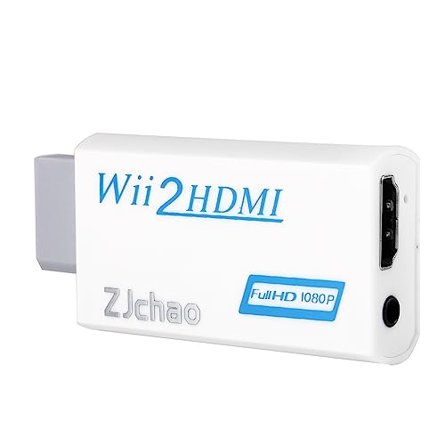Lazmin Wii zu HDMI Adapter, Wii zu HDMI Konverter Full HD 720P 1080P Ausgang Upscaling 3.5mm Audio Video Ausgang für HDTV Monitor von Lazmin112