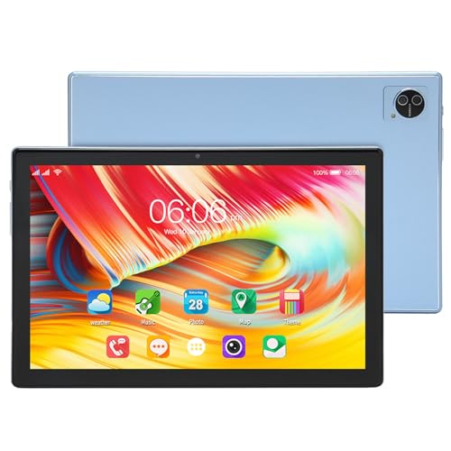 Lazmin112 10,1-Zoll-FHD-Display, 8 GB RAM, 256 GB ROM, Octa-Core-CPU, 7000-mAh-Akku, Dual-SIM-Dual-Standby-Tablet-PC mit 4G LTE,12 für Spiele, Lesen und Büroarbeit (Blue) von Lazmin112