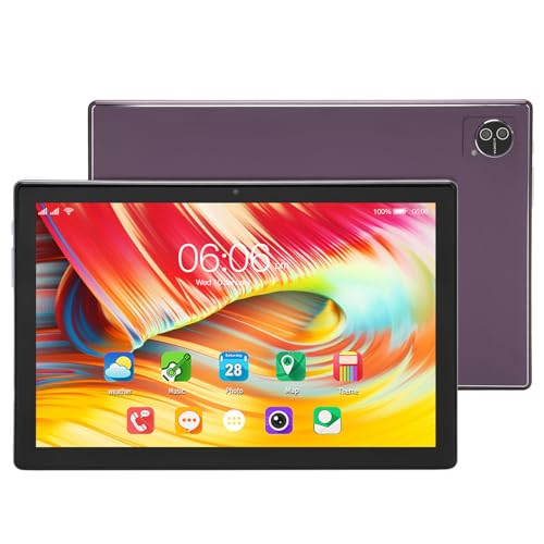 Lazmin112 10,1-Zoll-FHD-Display, 8 GB RAM, 256 GB ROM, Octa-Core-CPU, 7000-mAh-Akku, Dual-SIM-Dual-Standby-Tablet-PC mit 4G LTE,12 für Spiele, Lesen und Büroarbeit (Purple) von Lazmin112