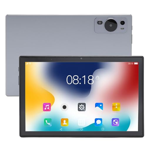 Lazmin112 10,1-Zoll-HD-Tablet, 2560 X 1600 IPS-Display, 10 Core 8 GB RAM 256 GB ROM Android 13 Tablet, 5G WiFi BT5.2 4G Calling Tablet, 8 MP 16 MP Kamera, GPS FM, 8000 MAh, für (Gray) von Lazmin112