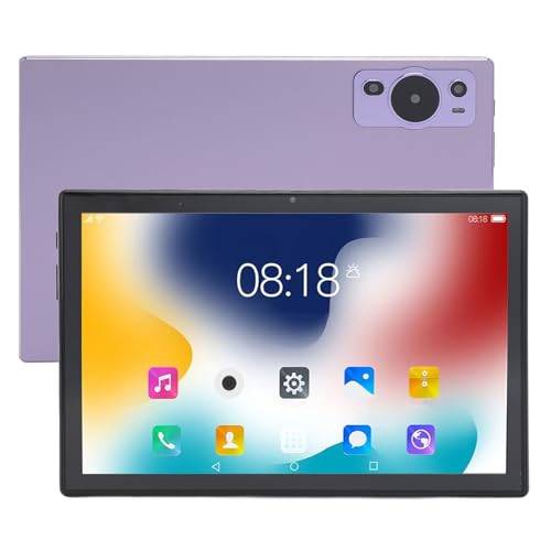 Lazmin112 10,1-Zoll-HD-Tablet, 2560 X 1600 IPS-Display, 10 Core 8 GB RAM 256 GB ROM Android 13 Tablet, 5G WiFi BT5.2 4G Calling Tablet, 8 MP 16 MP Kamera, GPS FM, 8000 MAh, für (violett) von Lazmin112