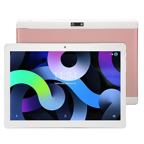 Lazmin112 10,1-Zoll-Tablet, FHD 4G-Anruftablett für Android 12, 12 GB RAM 256 GB ROM Touch IPS-Tablet, 5G WiFi, 8 MP 20 MP Dual-Kamera, 8800 MAh, für Büro-Lernspiele (Roségold) von Lazmin112