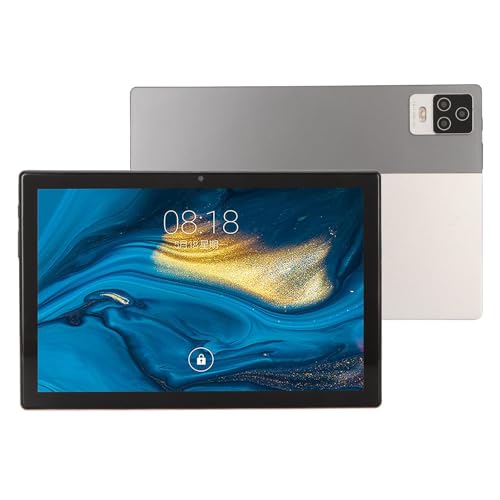 Lazmin112 10,1-Zoll-Tablet, MTK6762 Octa Core 16 GB RAM 1 TB ROM 13 MP 16 MP Kamera, 4G LTE 5G WLAN, Typ C, 8000 MAh Lithiumbatterie, Android 13, für Office-Gaming-Filme (Silver) von Lazmin112