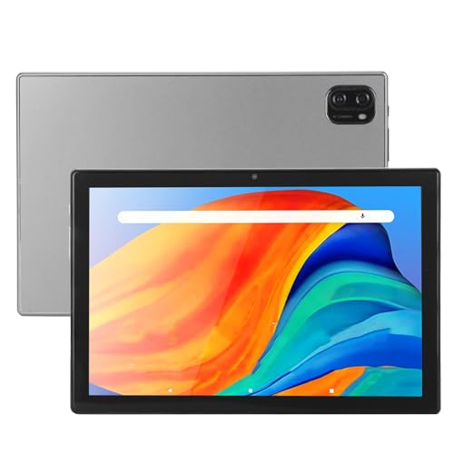 Lazmin112 10,1-Zoll-Tablet, MTK6762 Octa Core Tab, 16 GB RAM, 1 TB ROM, 13 MP 16 MP Kamera, 4G LTE 5G WiFi BT FM OTG, 8000 MAh Großer Akku, Android 13, für Office-Spiele (Gray) von Lazmin112