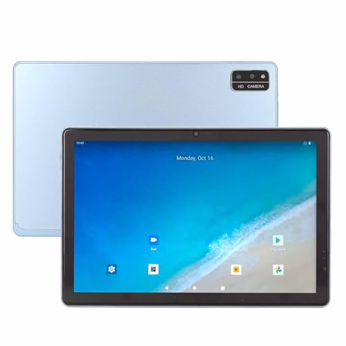 Lazmin112 10,1-Zoll-Tablet, MTK8183 8 Core Android 13.0, 8 GB RAM 256 GB ROM 512 GB Erweiterbar, 1960 X 1200 HD-Touchscreen, 8 MP 16 MP Kamera, 8000 MAh, WiFi Bluetooth FM GPS, für (Blue) von Lazmin112