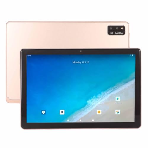 Lazmin112 10,1-Zoll-Tablet, MTK8183 8 Core Android 13.0, 8 GB RAM 256 GB ROM 512 GB Erweiterbar, 1960 X 1200 HD-Touchscreen, 8 MP 16 MP Kamera, 8000 MAh, WiFi Bluetooth FM GPS, für (Gold) von Lazmin112
