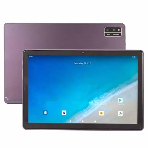 Lazmin112 10,1-Zoll-Tablet, MTK8183 8 Core Android 13.0, 8 GB RAM 256 GB ROM 512 GB Erweiterbar, 1960 X 1200 HD-Touchscreen, 8 MP 16 MP Kamera, 8000 MAh, WiFi Bluetooth FM GPS, für (Purple) von Lazmin112