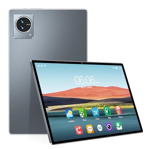 Lazmin112 10,1-Zoll-Tablet, Octa-Core-CPU, 8 GB RAM, 256 GB ROM, 4G-Netzwerk, 2,4 G WLAN, 7000 MAh, HD, Schwarz mit Schutzhülle (EU-Stecker) von Lazmin112