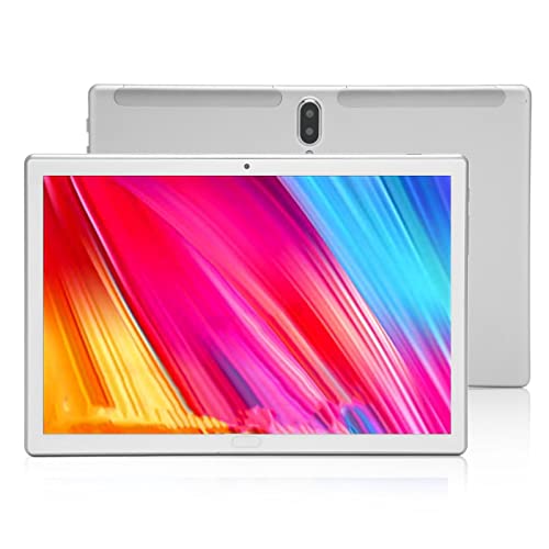 Lazmin112 10,1-Zoll-Tablet, für Android 11 8 GB RAM 128 GB ROM Octa-Core-Tablet, 5G WiFi 1080P FHD IPS 5 MP 13 MP Dual-Kamera-Anruf-Tablet, 2 Telefonkarten Unterstützt, 6000 MAh (Silber) von Lazmin112