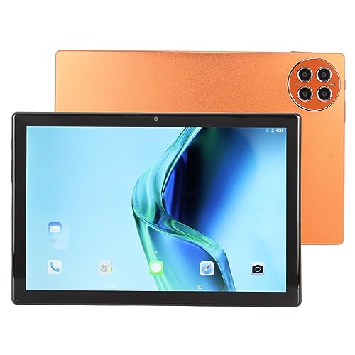 Lazmin112 10,1-Zoll-Tablet für Android 11, HD-Display-Tablet, Octa Core 8 GB RAM 128 GB ROM, 8 MP 13 MP Kamera, Dual-SIM Dual Standby, WiFi BT FM OTG, 8800 MAh, Typ C (Orange) von Lazmin112