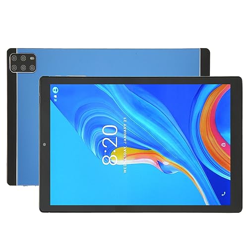 Lazmin112 10,1-Zoll-Tablet für12, 10-Core-CPU, 6 GB RAM, 128 GB ROM, 5G WLAN, 2MP+5MP-Kameras, 8800-mAh-Akku, mit -Ohrhörern, Kommt mit 100–240 V (Blue) von Lazmin112