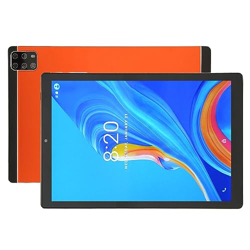 Lazmin112 10,1-Zoll-Tablet für12.0, 6 GB RAM, 128 GB ROM, IPS-Display, 10-Core-CPU, 2 MP Front- und 5 MP Rückkamera, 5G WLAN, 8800 MAh Akku (ORANGE) von Lazmin112