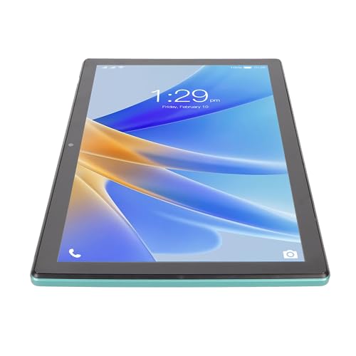 Lazmin112 10,1-Zoll-Tablet mit 8-Core-CPU, 6 GB RAM, 128 GB ROM, 5G WiFi, FHD-Bildschirm, Schutzhülle,12 100-240 V Grün (EU-Stecker) von Lazmin112