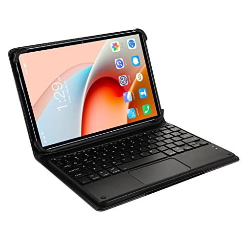Lazmin112 10,1-Zoll-Tablet mit Kabelloser BT-Tastaturhülle, Blaues FHD-Octa-Core-8-GB-RAM-256-GB-ROM-Tablet mit Dual-, 4G-LTE-Anruf-Tablet (EU-Stecker) von Lazmin112