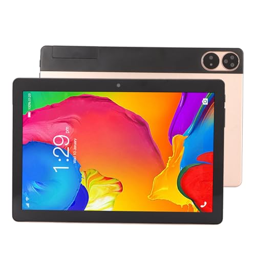 Lazmin112 10,1-Zoll-Tablet mit Octa-Core-CPU, 6 GB RAM, 128 GB ROM, WLAN, 10.000 MAh Mobiler Stromversorgung, HD-IPS-Display, Dual-, 5G-WLAN und 5.0 (Gold) von Lazmin112