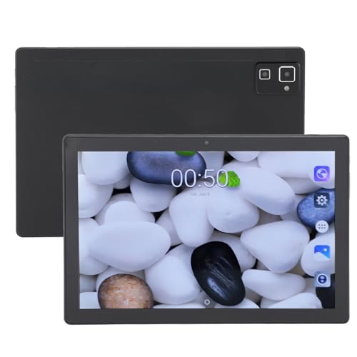 Lazmin112 10,1-Zoll-Tablet mit Octa-Core-Prozessor, 6 GB RAM, 128 GB ROM, Zertifiziert, 10 Stunden Akku, IPS-Display, 32 MP Rückkamera, 16 MP Frontkamera, für 13 (Black) von Lazmin112