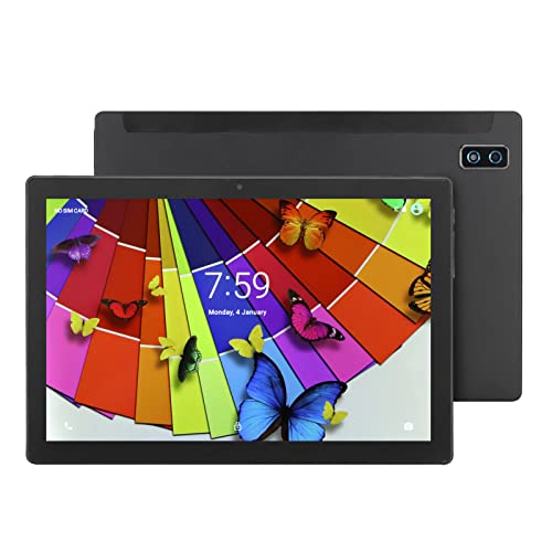 Lazmin112 10-Zoll-Tablet für Android 11.0, mit Tastatur-Maus, Octa-Core-CPU-Gaming-Tablet-PC, 8 GB RAM 128 GB ROM 1080P FHD IPS Office-Tablet, 4G SIM Bluetooth WiFi GPS, 8800 MAh (Schwarz) von Lazmin112