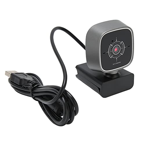 Lazmin112 1080P HD-Webcam mit Dual-Mikrofon, Plug-and-Play-USB-Kamera, Drehung, Breite Anwendung, für Online-Unterricht, Videokonferenzen und Live-Webcast von Lazmin112