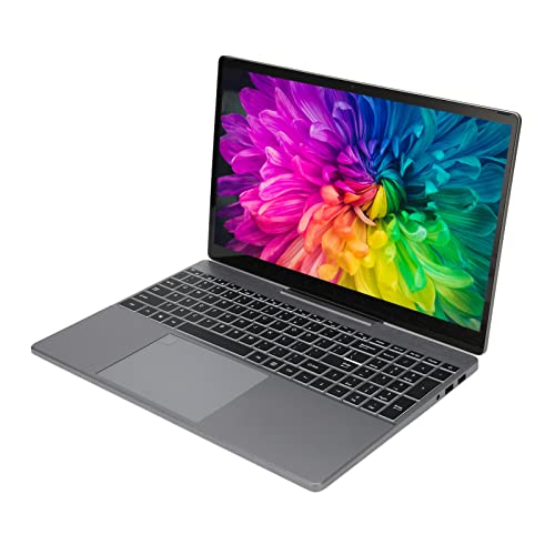 Lazmin112 15,6-Zoll-HD-Touchscreen-Laptop mit 12 GB DDR5-RAM, Schwerkraftsensor, Multimodus, Fingerabdruckleser (EU-Stecker 256 GB) von Lazmin112