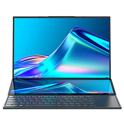 Lazmin112 16-Zoll-Dual-Screen-Laptop, für Windows 11, für Core I7-Prozessor, 16 GB 64 GB, WIFI6, HD-Display, 13.600-mAh-Akku, Unterstützt Zwei Grafikkarten Gaming-Laptop von Lazmin112