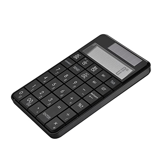 Lazmin112 2,4 G USB Wireless 29 Tasten Ziffernblock Tastatur und Taschenrechner mit LCD-Display, Kompakt und Leicht für das Büro, Solarbetrieben, 2 AAA-Batterien von Lazmin112