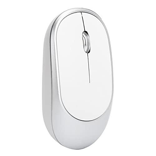 Lazmin112 2.4G Wireless Mouse, 1000/1200 / 1600DPI Einstellbare Tragbare Optische Mäuse mit USB-Empfänger, Plug-and-Play, 400 MAh, Wiederaufladbar, für Notebook, PC, Laptop, Computer (Silber) von Lazmin112