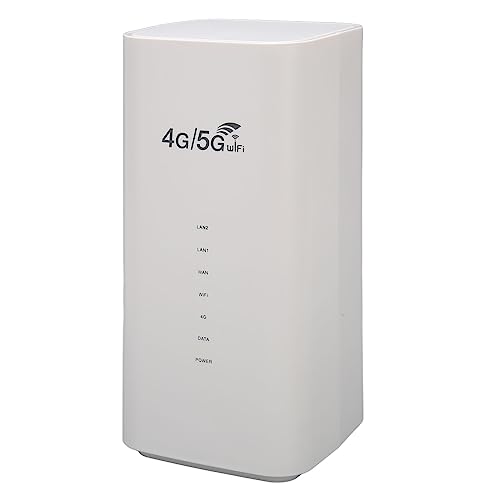 Lazmin112 4G-LTE-Router mit SIM-Kartensteckplatz, 4-Antennen-Design, Bis zu 32 Benutzer, Kabelloser WLAN-CPE-Router, für Büro- und Geschäftsreisen, 100 Bis 240 V, Weiß (EU-Stecker) von Lazmin112