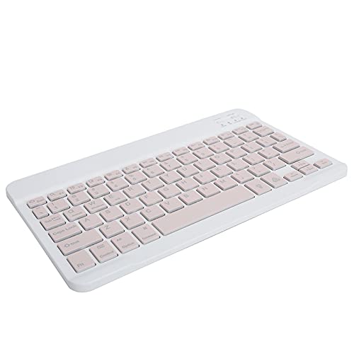 Lazmin112 7-Farben-Tablet-Tastatur mit -Hintergrundbeleuchtung, Ultraleichte und Schlanke Tragbare Drahtlose -Tastatur für Tablet-Telefone und Desktop-Computer (Rosa) von Lazmin112