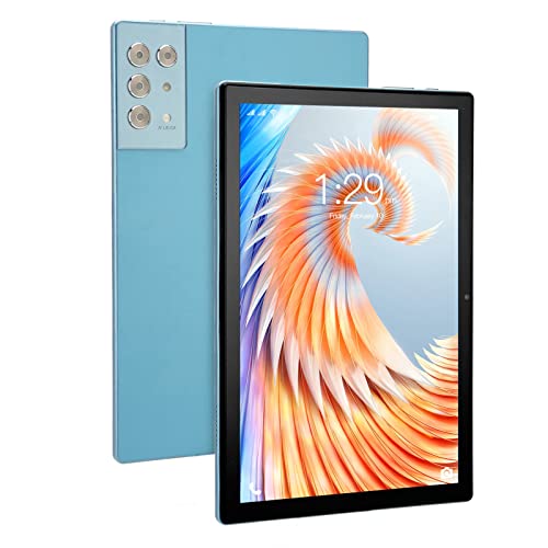 Lazmin112 Blaues 10,1-Zoll-Tablet, Octa-Core-CPU, 8 GB RAM, 256 GB ROM, Dual-, 7000-mAh-Akku, für Heim-Schulbüro, FHD-Display, 2,4 G 5 G Dualband-WLAN, BT5.0 (EU-Stecker) von Lazmin112