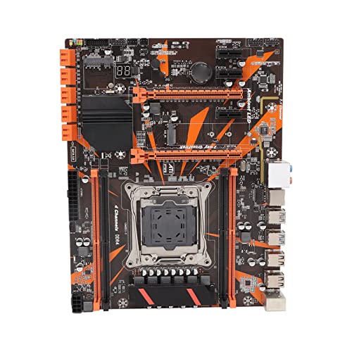 Lazmin112 DDR4-Motherboard, 5 PCIe-Steckplätze, 10 SATA3.0-DDR4-4-Kanal-Speicher, Hochgeschwindigkeits-Desktop-Motherboard, NVME M.2-Port, für Computer-PC-Ersatz von Lazmin112