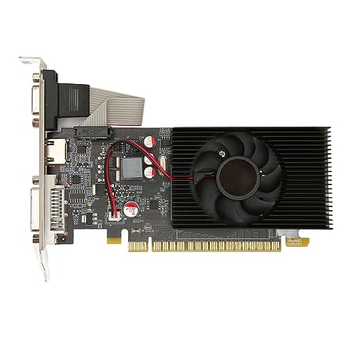 Lazmin112 Desktop-Grafikkarte, GT730 4G DDR3 128 Bit 700 MHz GPU-Takt 1400 MHz Speichertakt DVI HD VGA PCI Express X16 3.0 Gaming-Grafikkarte, Bis zu 2560 X 1600 Auflösung von Lazmin112