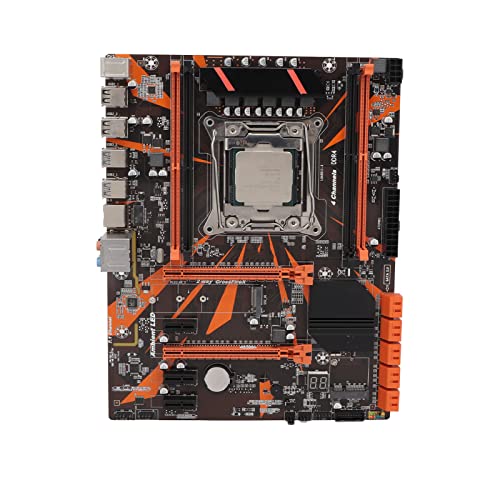 Lazmin112 Desktop-Motherboard, 10xSATA3.0 5xPCIe 4xDDR4-Speicher Computer-Motherboard, mit Netzwerkkartenmodul-Schnittstelle, Stabile Stromversorgung, für den PC-Ersatz von Lazmin112