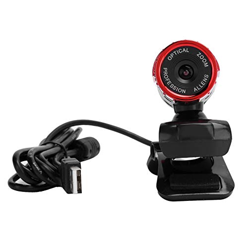 Lazmin112 Digitale PC-Kamera Webcam Eingebautes Mikrofon, Drehbare 1080P USB-Webkamera für Videoanrufe, Live-Übertragung (Rot) von Lazmin112