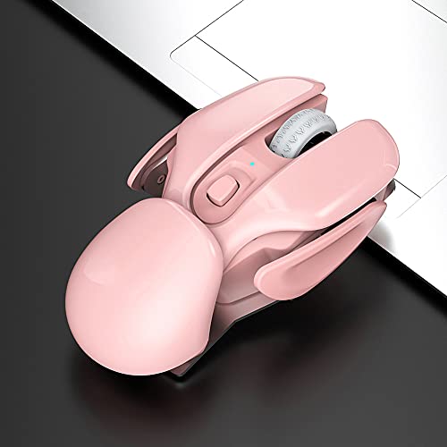 Lazmin112 Drahtlose Maus, 2,4 GHz 4-Tasten-USB-Wiederaufladbare Silent-Maus mit 1600 DPI, Passend für XP/Vista / 7/8 / Server 2003/2000/10 (Rosa) von Lazmin112