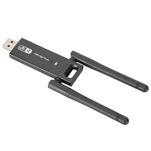 Lazmin112 Drahtloser USB-WLAN-Adapter für PC, 802.11an 300-Mbit/s-Hochleistungsantennenantennen WLAN-USB-Netzwerkadapter von Lazmin112