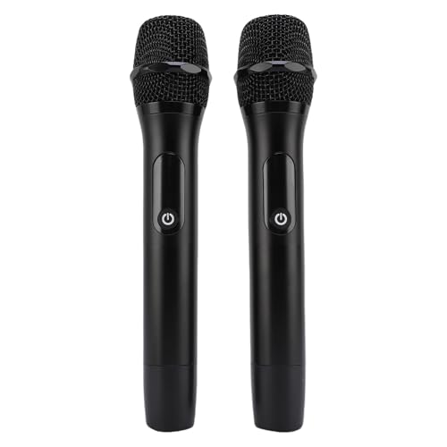 Lazmin112 Drahtloses Karaoke -Mikrofon, Professionelles Dynamisches MIC -System mit Zwei Handheld -Handhelds mit Wiederaufladbarem Empfänger, Zum Singen, Hochzeit, Sprache, Kirche, Party von Lazmin112