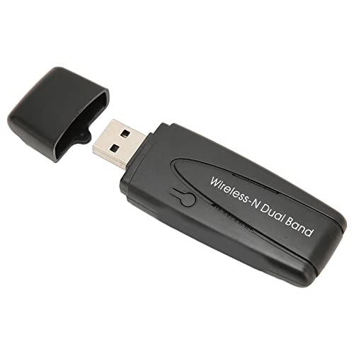 Lazmin112 Dualband-WLAN-Adapter mit Zwei Antennen, 600 Mbit/s USB-Wireless-Netzwerkadapter mit Hochgeschwindigkeits-WLAN, Ideal fürXP 7 8 8.1 10 11, für die Reisebibliothek von Lazmin112