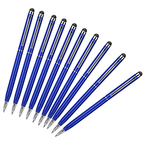 Lazmin112 Eingabestift, 10 Stück 2-in-1-Universal-Kugelschreiber mit Kapazitivem Touchscreen, Kompatibel mit Kapazitiven Touchscreen-Geräten (Blau) von Lazmin112