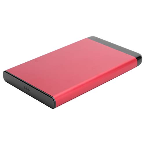 Lazmin112 Festplattengehäuse, 2,5-Zoll-USB3.0-Hochgeschwindigkeitsübertragungs-Mobilfestplatte, Tragbares SSD-HDD-SATA-Aluminium-Außengehäuse 8 TB (Rot) von Lazmin112