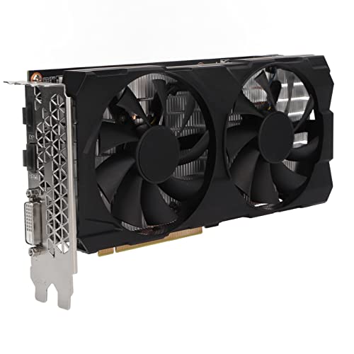 Lazmin112 GTX 1660 Super Gaming-Grafikkarte, 6 GB GDDR6 192 Bit 1080p, DVI DP HD Multimedia-Schnittstellen-Grafikkarte mit Zwei Lüftern, für Mainstream-PC-Gehäuse von Lazmin112