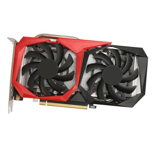 Lazmin112 GTX1660 6 GB GDDR6 192-Bit-Grafikkarte, 8K HDR-Unterstützung, 8000 MHz Speicherfrequenz, Dual-Fan-Kühlung, VR-Ready, DirectX 12, Auflösung 7680 X 4320 von Lazmin112