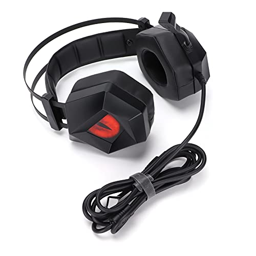 Lazmin112 Gaming-Headset, 40-mm-Surround-Sound-Computer-Over-Ear-Kopfhörer, mit Noise Cancelling-Mikrofon, USB-Plug-and-Play, Unterstützung für XP/7/8/10-System von Lazmin112
