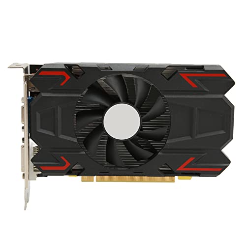 Lazmin112 Grafikkarte, 4 GB Kapazität DDR5 128 Bit 1100 MHz, Starke Wärmeableitung, DVI-VGA-HDMI-Schnittstellen, Plug-and-Play, Desktop-PC-Gaming-Grafikkarte von Lazmin112