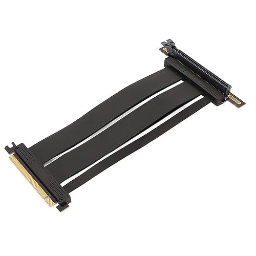 Lazmin112 Grafikkarten-Verlängerungskabel, PCIe 4.0 X16 Riser-Kabel Plug-and-Play, RTX3090-kompatibel, Hochgeschwindigkeitsdünn und Faltbar, 20 cm mit Grafikkarte von Lazmin112