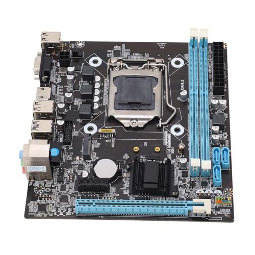 Lazmin112 H81 Gaming-Motherboard mit Dual-Channel-DDR3, M.2 NVMe NGFF6 Gbit/s, LGA 1150 Micro ATX PC-Motherboard, Unterstützt Core I3 I5 I7 der 4. Generation,E3 V3, Celeron G-Serie von Lazmin112